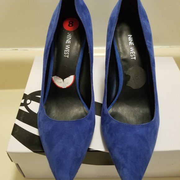 New Nine West Cobal Blue Pumps - Picture 6 of 8